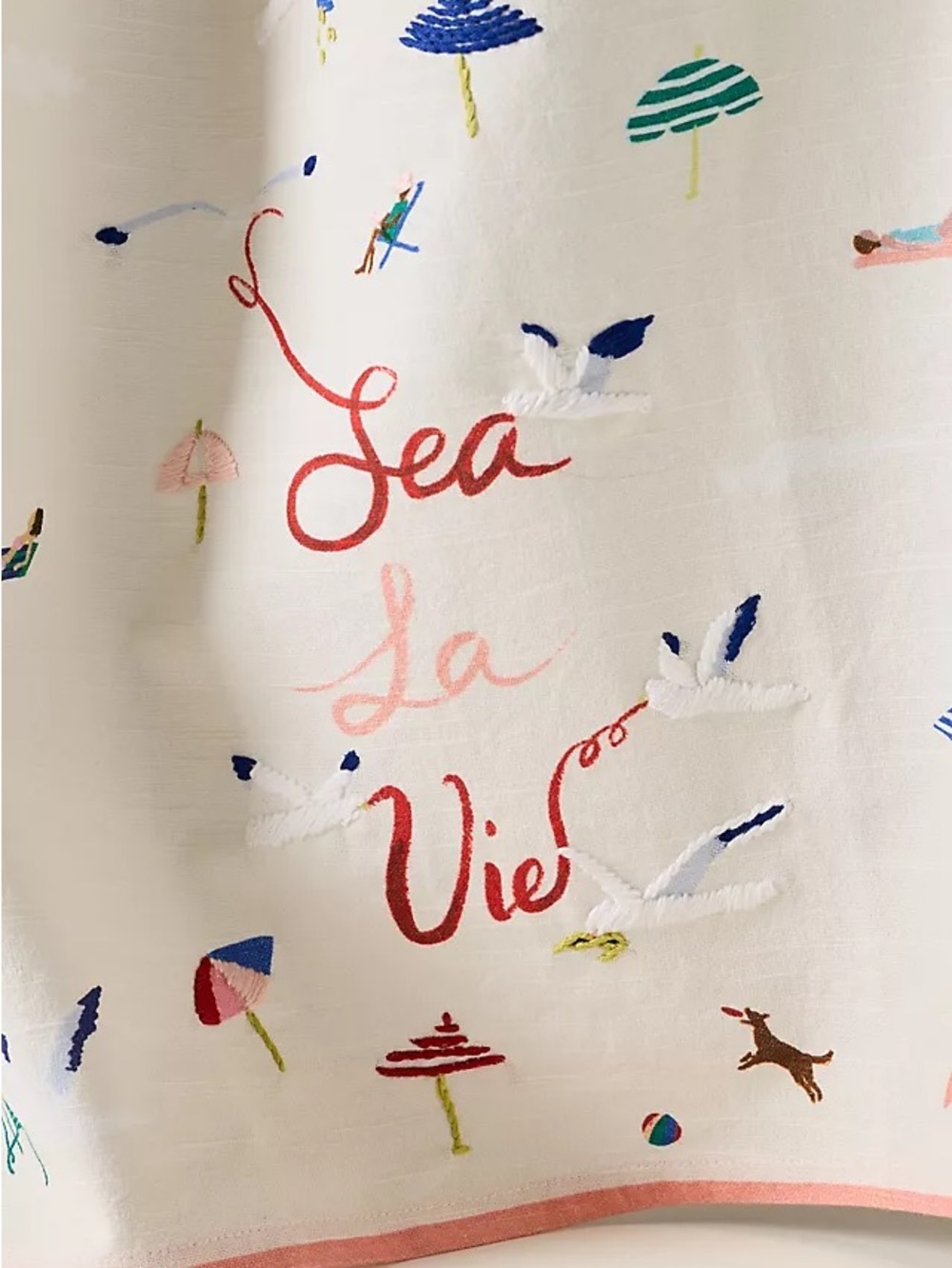 Anthropologie Sea La View Dish Towel